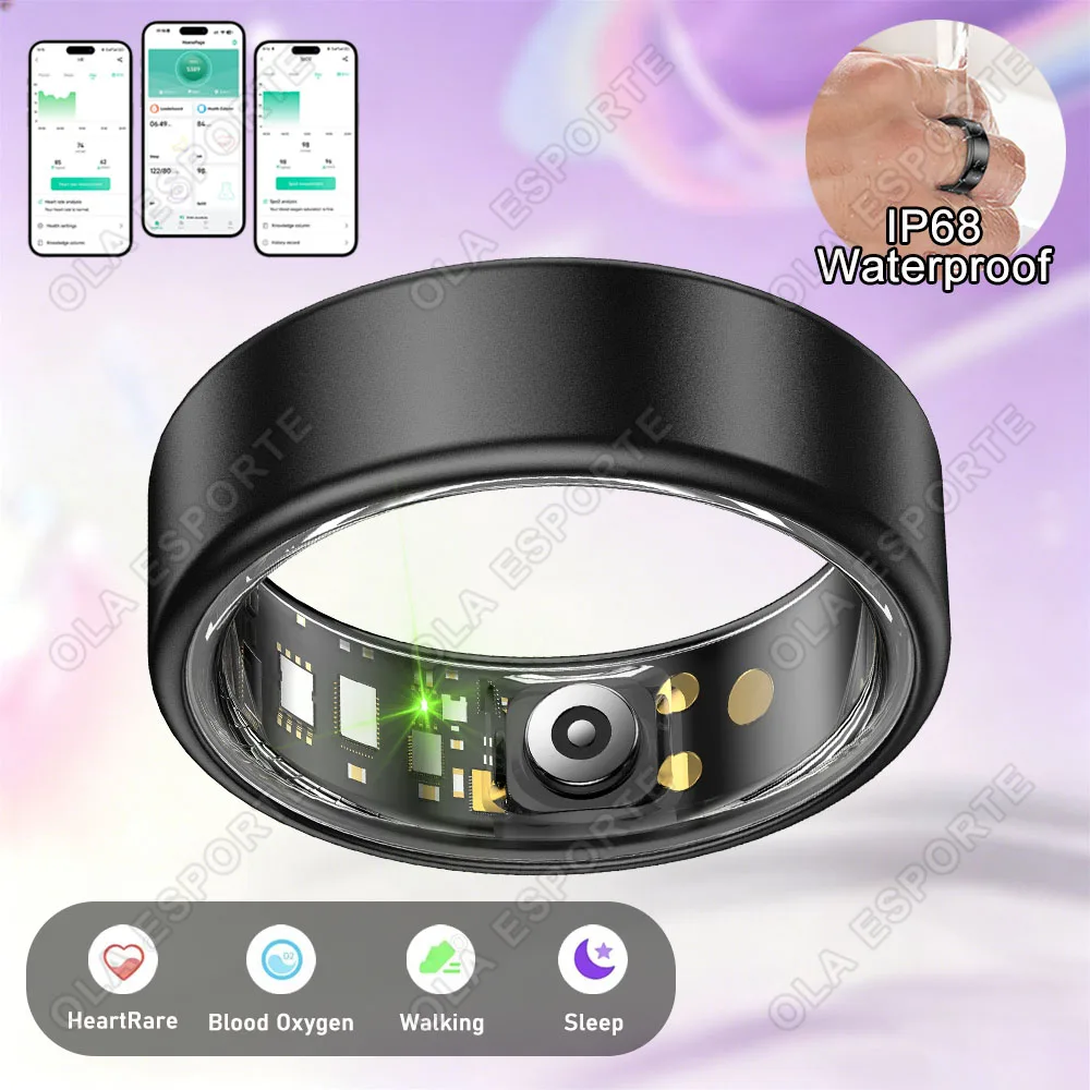Smart Ring , Waterproof Fitness Tracker, Sleep Monitoring, Pedometer, Calories Counter, IPhone / Android compatible - Image 9