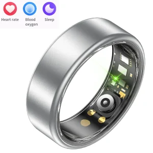Smart Ring , Waterproof Fitness Tracker, Sleep Monitoring, Pedometer, Calories Counter, IPhone / Android compatible