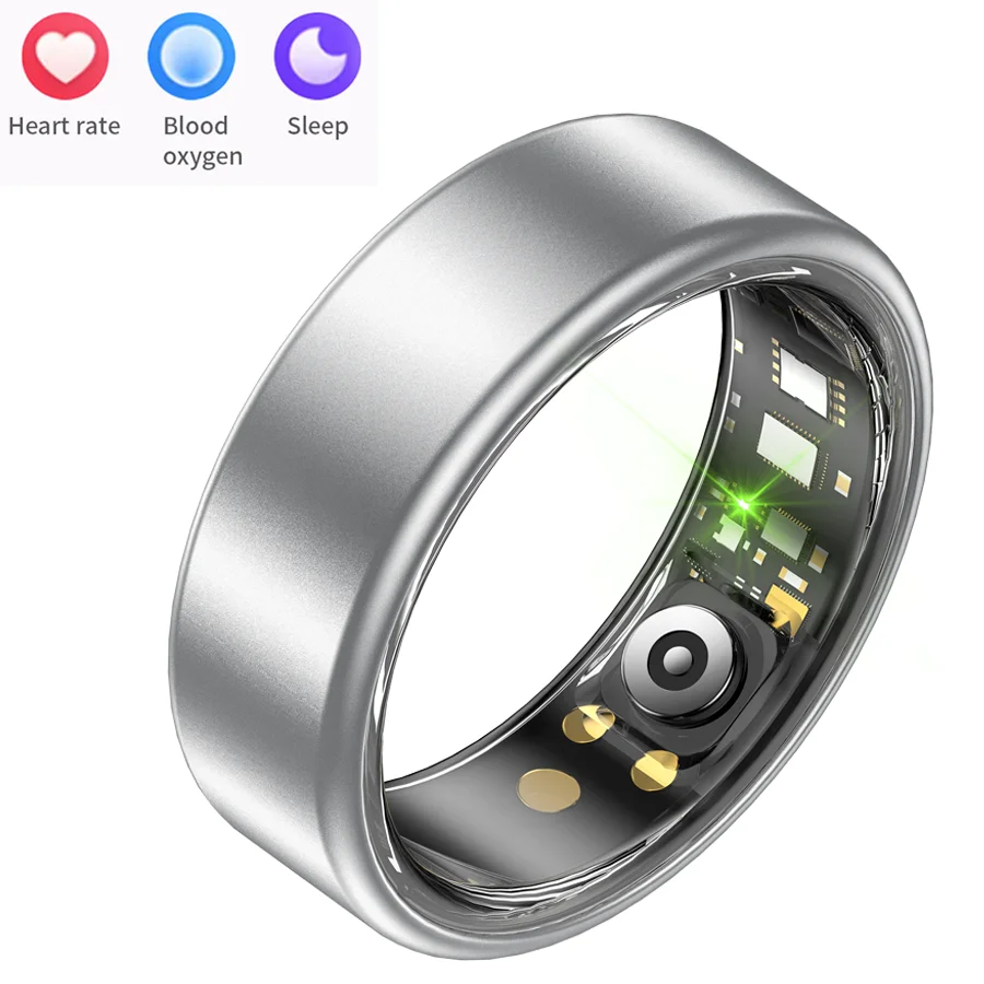 Smart Ring , Waterproof Fitness Tracker, Sleep Monitoring, Pedometer, Calories Counter, IPhone / Android compatible - Image 1