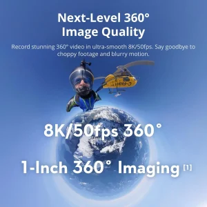 Osmo 360 Camera ,1-Inch 360° Imaging 8K Video 105GB Storage 120MP Photo 100-Min 8K Recording 360 Action Camera - Thumbnail Image 5