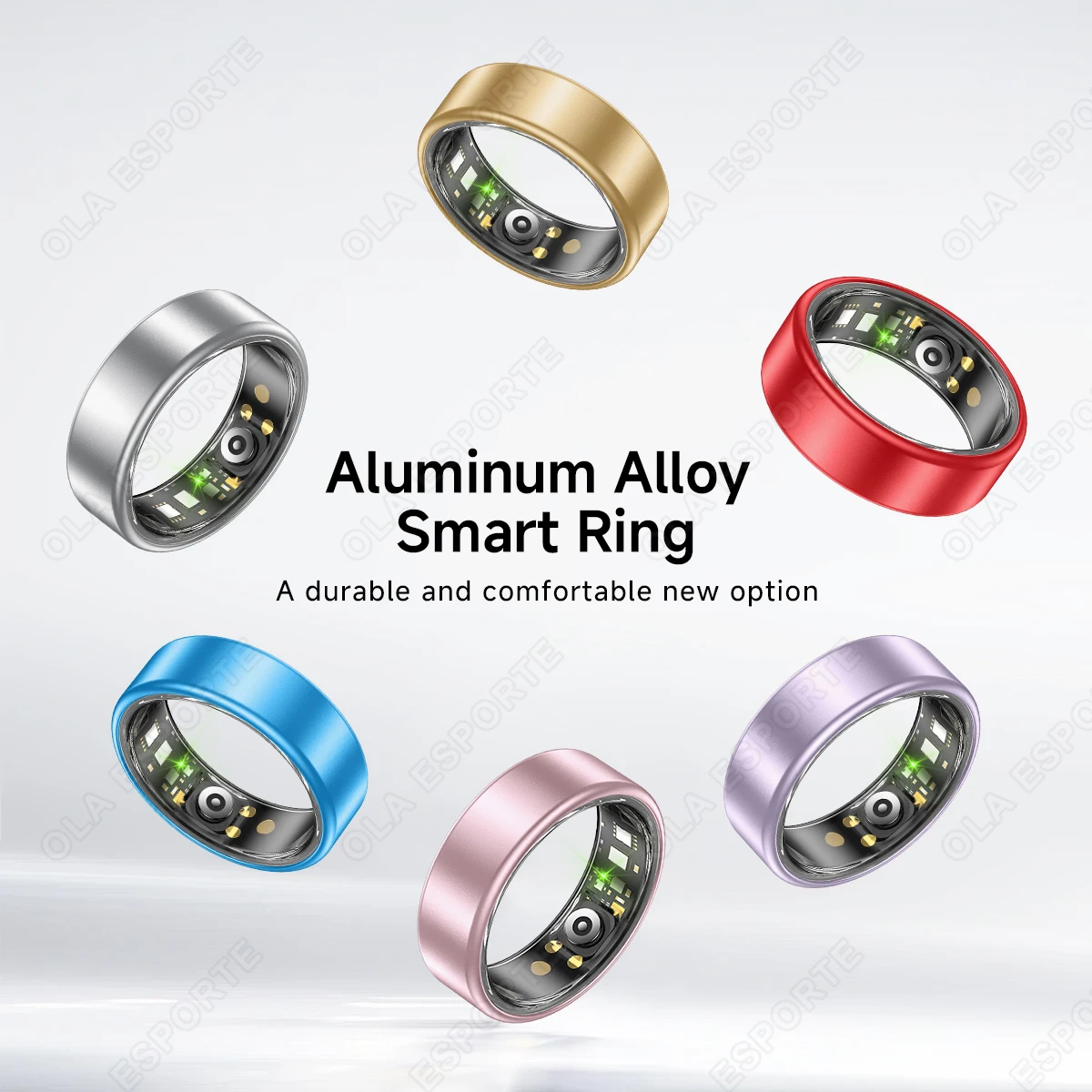 Smart Ring , Waterproof Fitness Tracker, Sleep Monitoring, Pedometer, Calories Counter, IPhone / Android compatible - Image 2