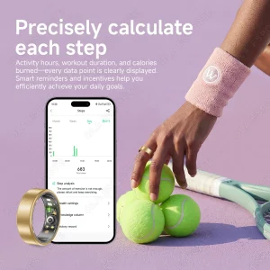 Smart Ring , Waterproof Fitness Tracker, Sleep Monitoring, Pedometer, Calories Counter, IPhone / Android compatible - Thumbnail Image 4