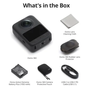 Osmo 360 Camera ,1-Inch 360° Imaging 8K Video 105GB Storage 120MP Photo 100-Min 8K Recording 360 Action Camera - Thumbnail Image 10