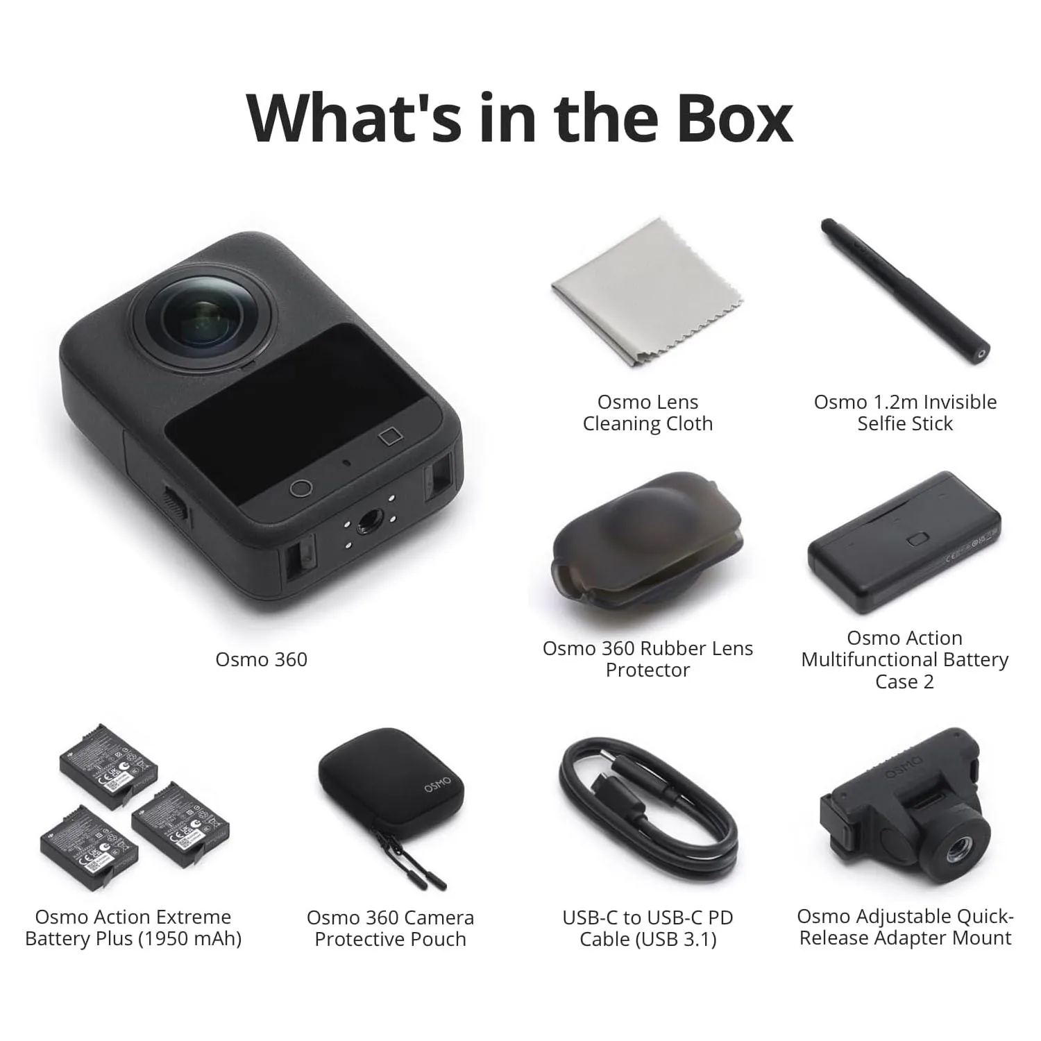 Osmo 360 Camera ,1-Inch 360° Imaging 8K Video 105GB Storage 120MP Photo 100-Min 8K Recording 360 Action Camera - Image 9