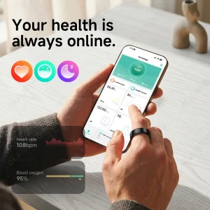 Smart Ring , Waterproof Fitness Tracker, Sleep Monitoring, Pedometer, Calories Counter, IPhone / Android compatible - Thumbnail Image 5