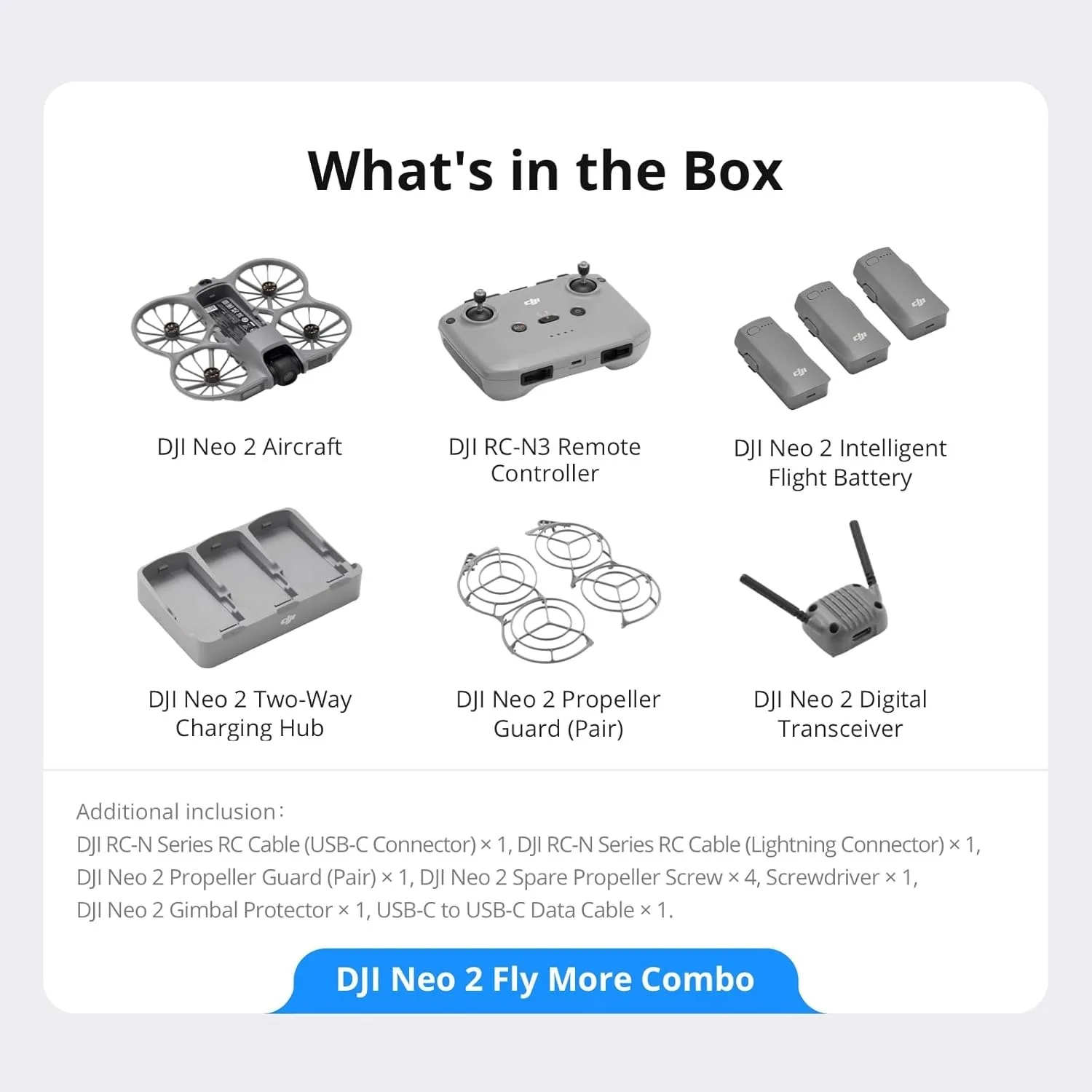 DJI Neo 2 Fly More Combo w/ RC-N3, 4K Camera Drone for Beginners, Stable Digital Transmission, 3 Batteries - Image 8