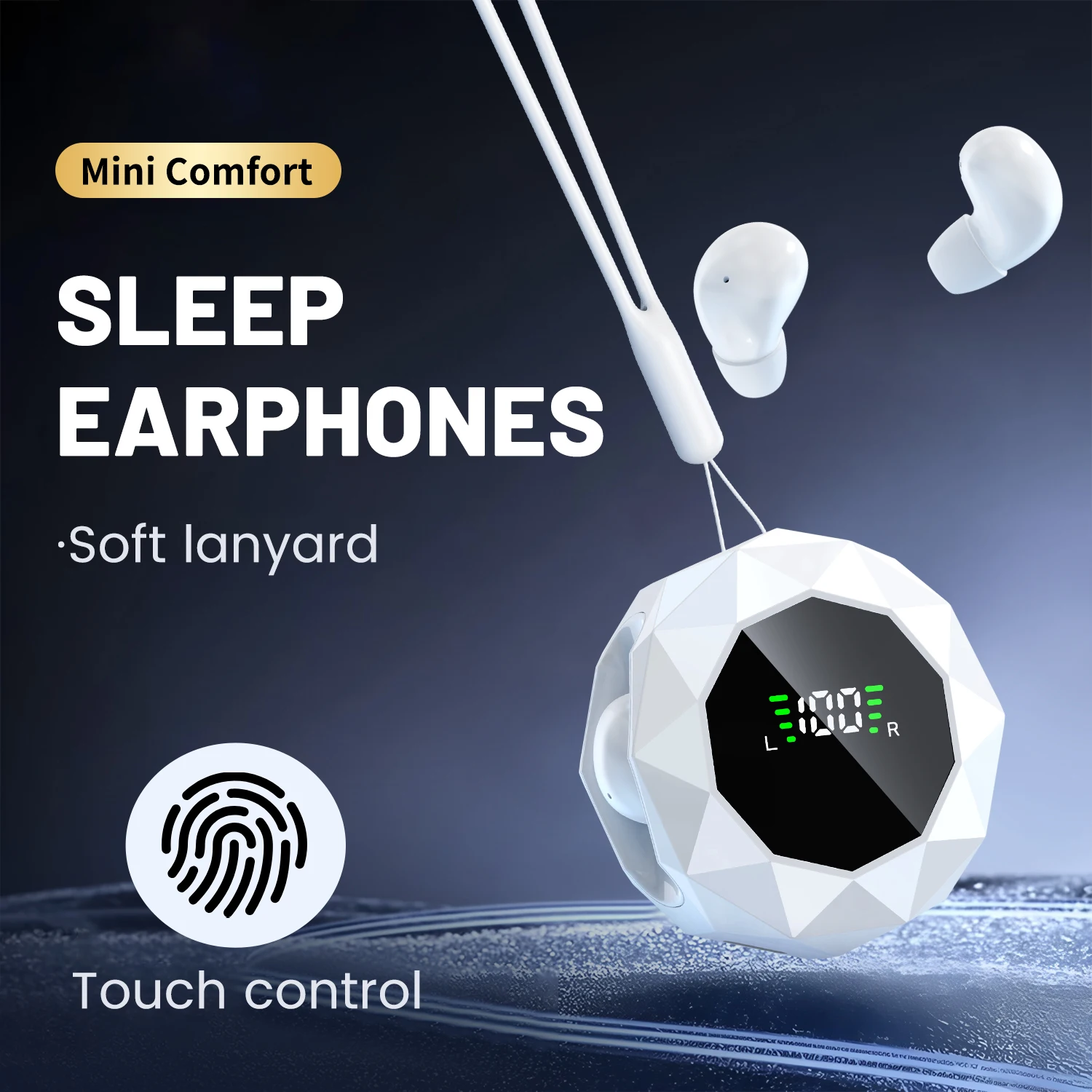 Mini Sleep Earbuds for Side Sleepers, Bluetooth, In-Ear, Noise Reduction, Ultra Small, Comfortable - Image 7