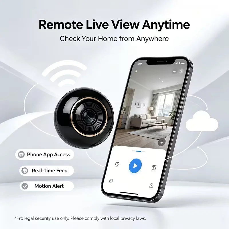 Mini WiFi Monitoring Camera 4K High Definition Infrared Night Vision, Motion Detection Two-Way Audio, 24/7 Recording - Image 6