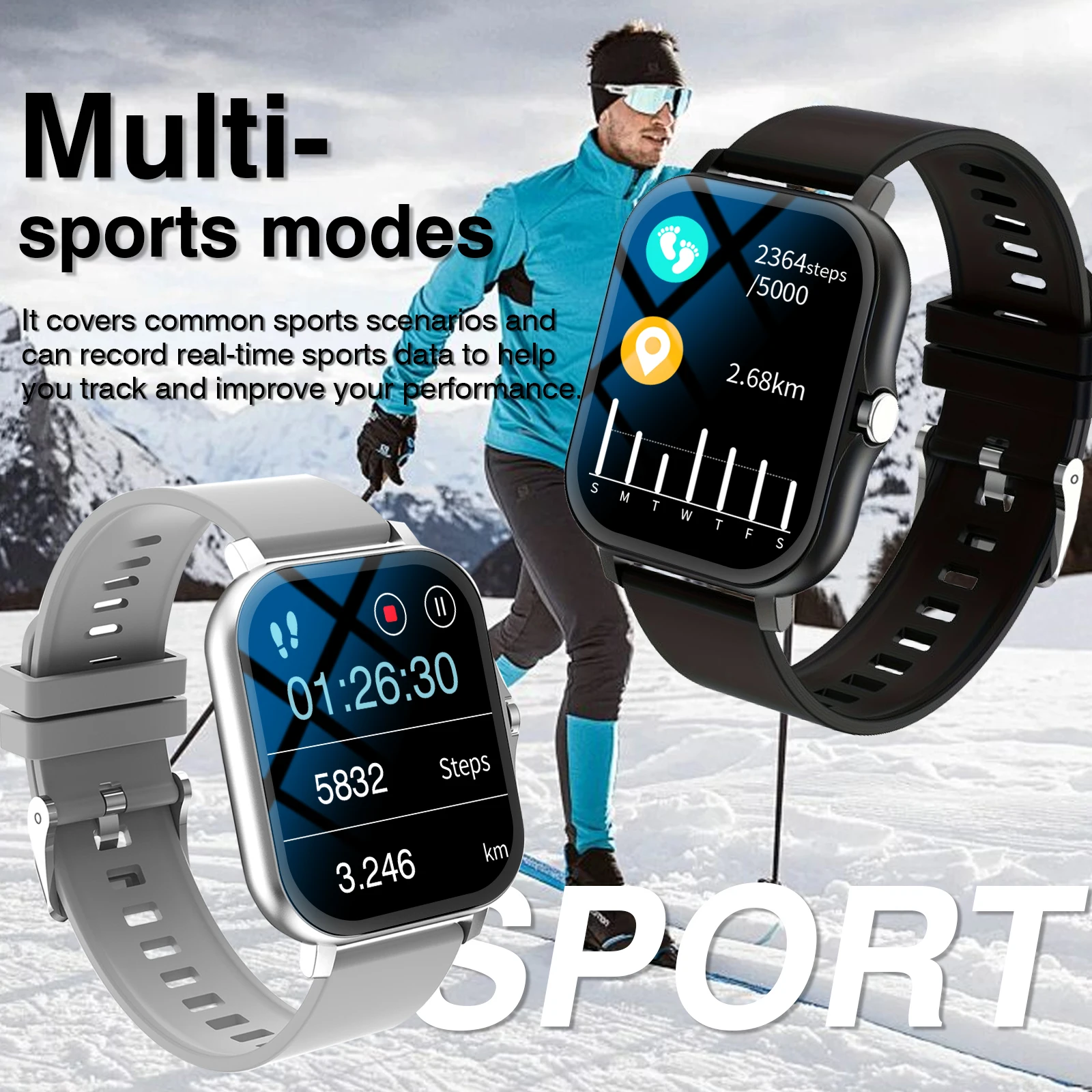 [Smart Watch, Men/Women, 1.83" Smart Watch, Supports Wireless Calls, Fitness Activity Tracker, Supports Multi Sports Modes - Image 8