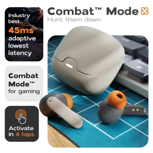 Wireless Earphones 5.4 Bluetooth Ultra-low Latency Dual Microphone ENC Noise Cancelling iBluetooth Earphones - Thumbnail Image 4