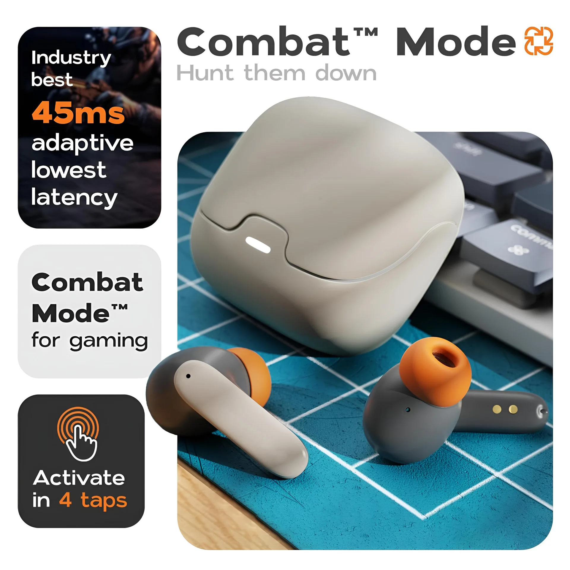 Wireless Earphones 5.4 Bluetooth Ultra-low Latency Dual Microphone ENC Noise Cancelling iBluetooth Earphones - Image 4