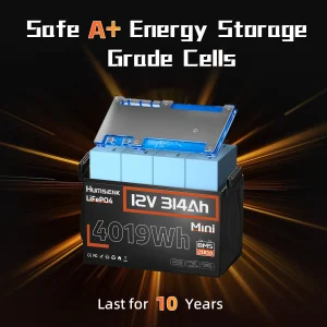 12V 314Ah LiFePO4 Battery Capacity 4019Wh 200A BMS Up 15000 Cycles Low-Temp Protection, RV Camper/Cabin/Portable Power Station/Solar Energy Storage/5-Year Warranty - Thumbnail Image 6