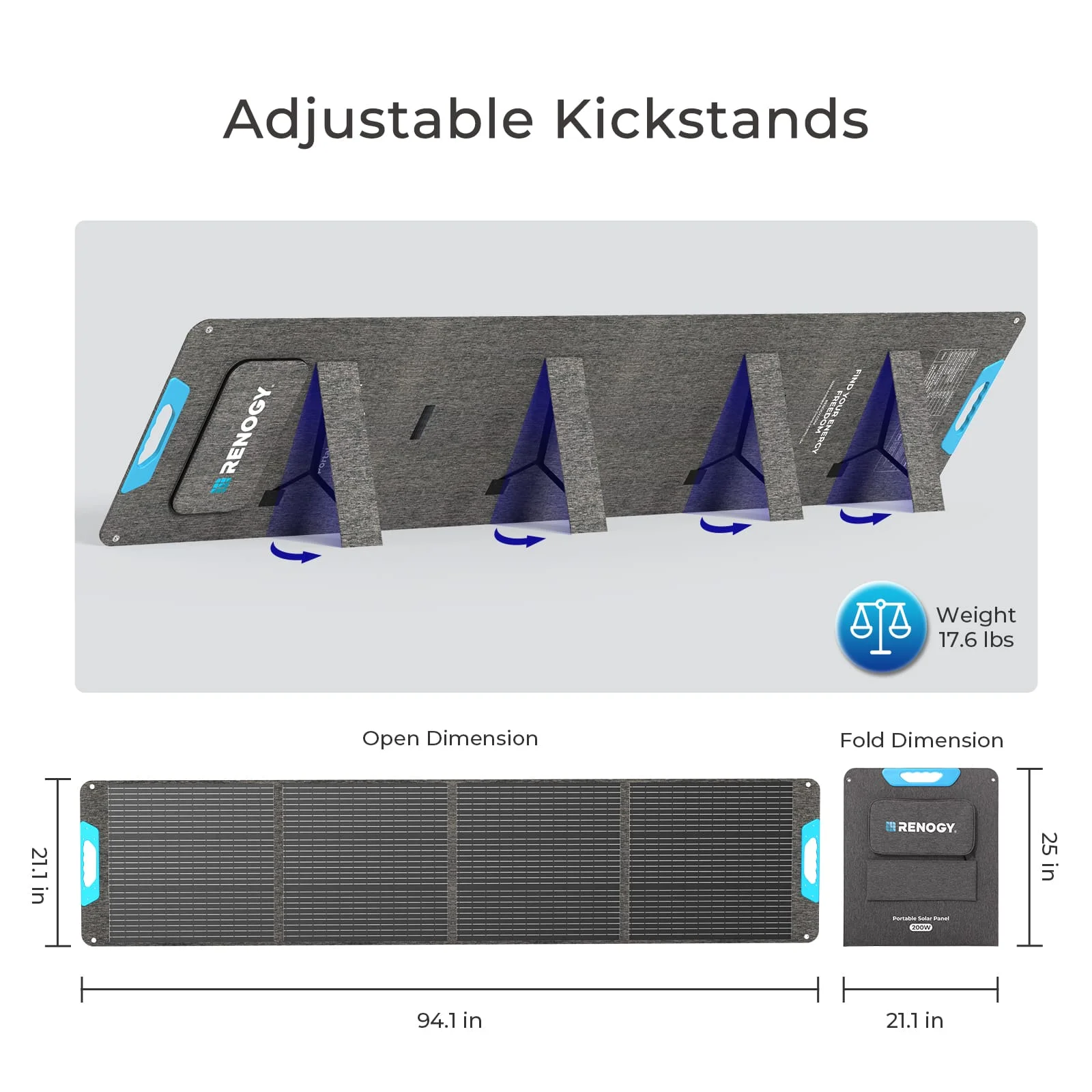200W Portable Solar Panel, Waterproof Foldable Solar Panel Power Backup, Solar Charger for Power Station RV Camping - Image 5