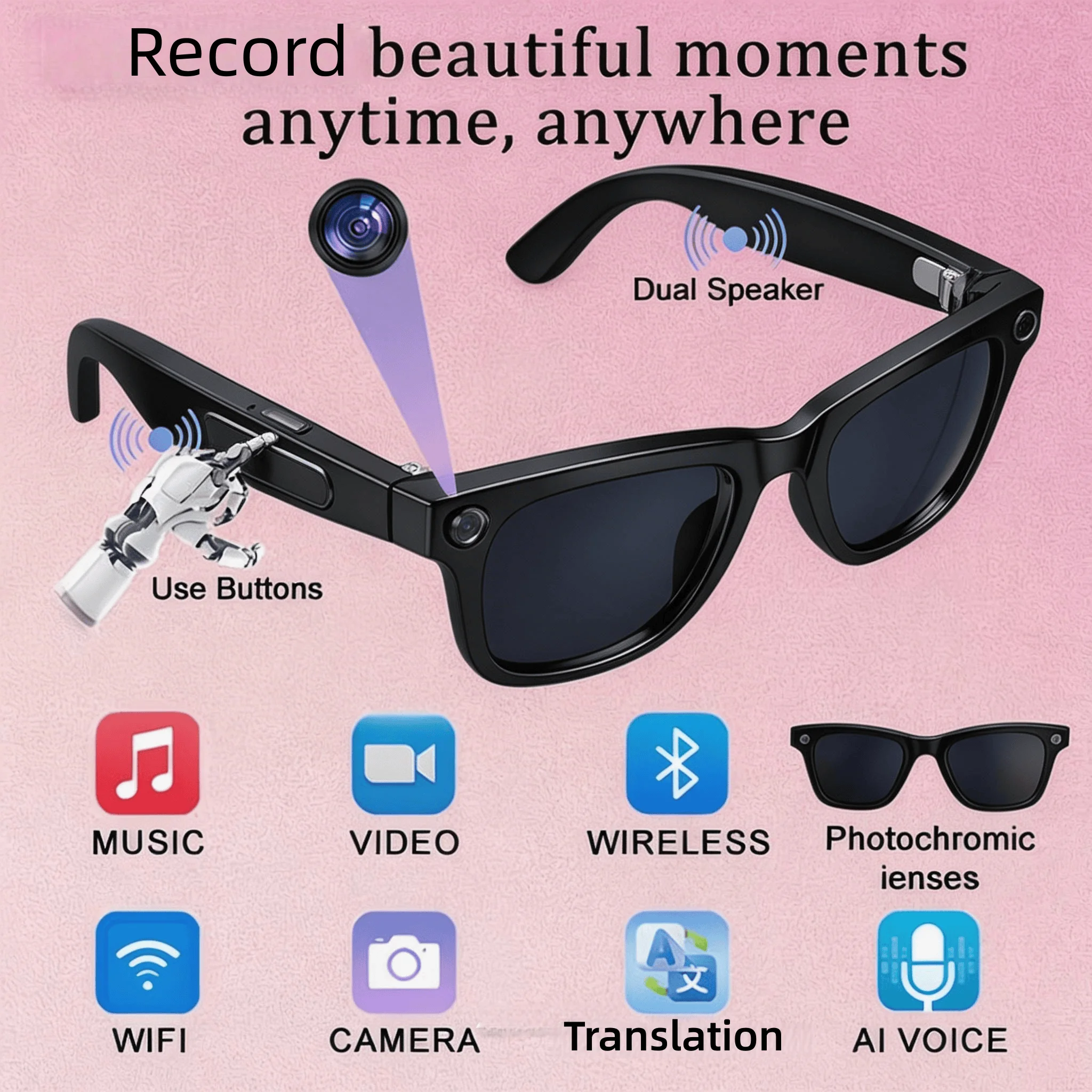 4K Camera Glasses - Image 1