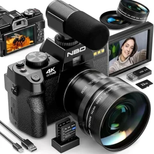 NBD 4K Digital Cameras for Photography,48MP Camera,Travel Vlogging Cameras - Thumbnail Image 7