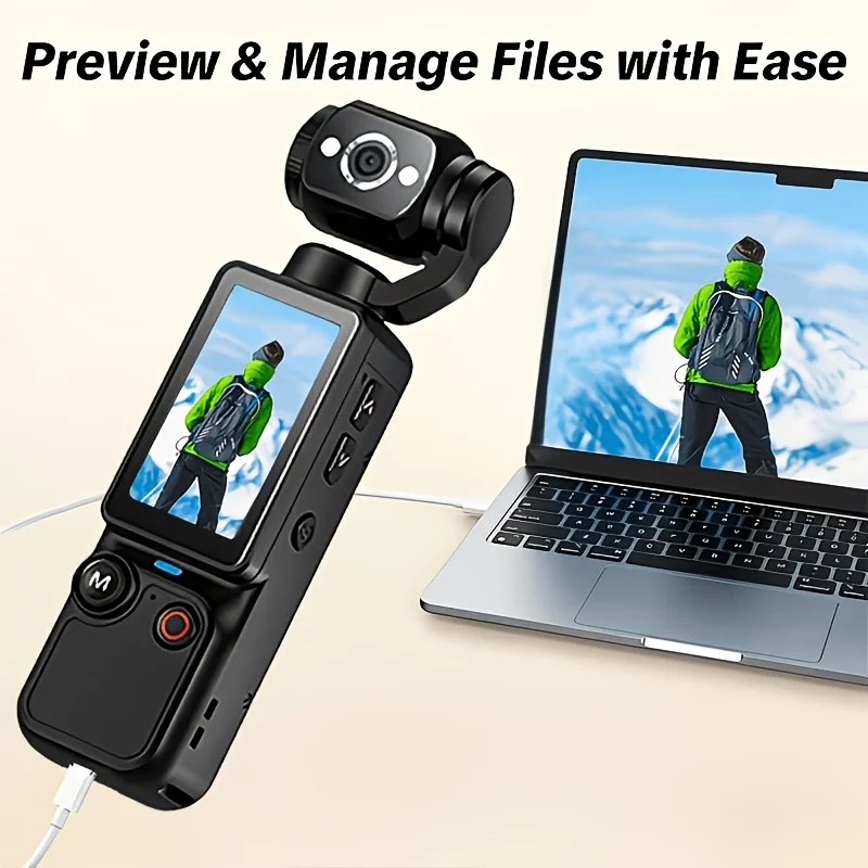 Ultra HD 4K Camcorder, 32GB Memory Card Tripod, Anti-Shock Stabilization, 180° Flip Screen, Auto Focus ,Rechargeable - Image 3