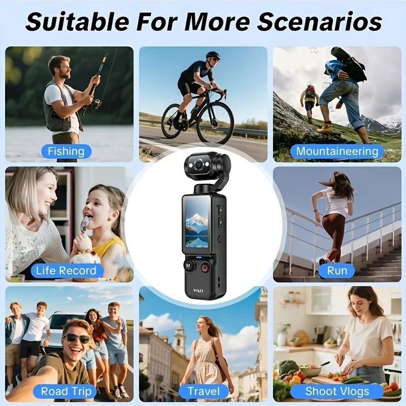 Ultra HD 4K Camcorder, 32GB Memory Card Tripod, Anti-Shock Stabilization, 180° Flip Screen, Auto Focus ,Rechargeable - Image 2
