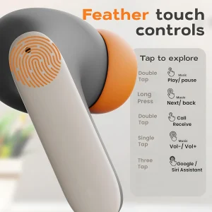 Wireless Earphones 5.4 Bluetooth Ultra-low Latency Dual Microphone ENC Noise Cancelling iBluetooth Earphones - Thumbnail Image 6