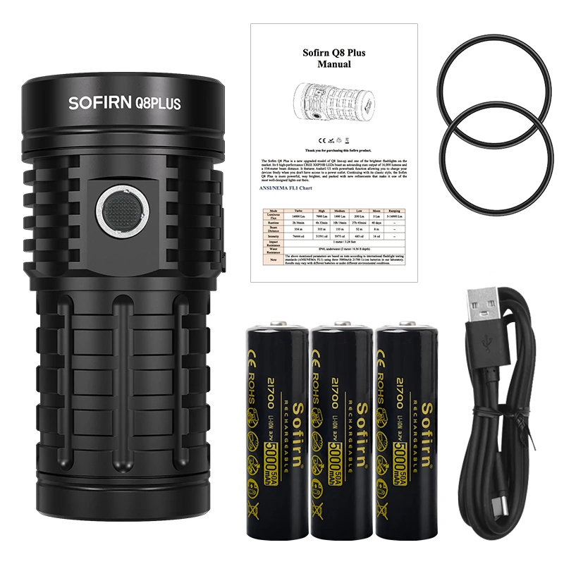 Super Powerful LED Flashlight 16000lm USB C Rechargeable 21700 Anduril 2.0 Torch XHP50B Reverse Charging - Image 8