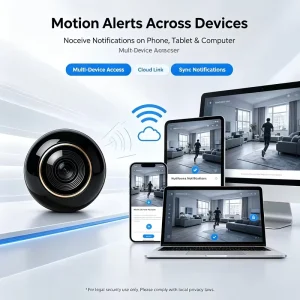 Mini WiFi Monitoring Camera 4K High Definition Infrared Night Vision, Motion Detection Two-Way Audio, 24/7 Recording - Thumbnail Image 7