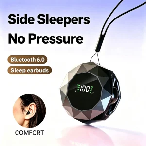 Mini Sleep Earbuds for Side Sleepers, Bluetooth, In-Ear, Noise Reduction, Ultra Small, Comfortable