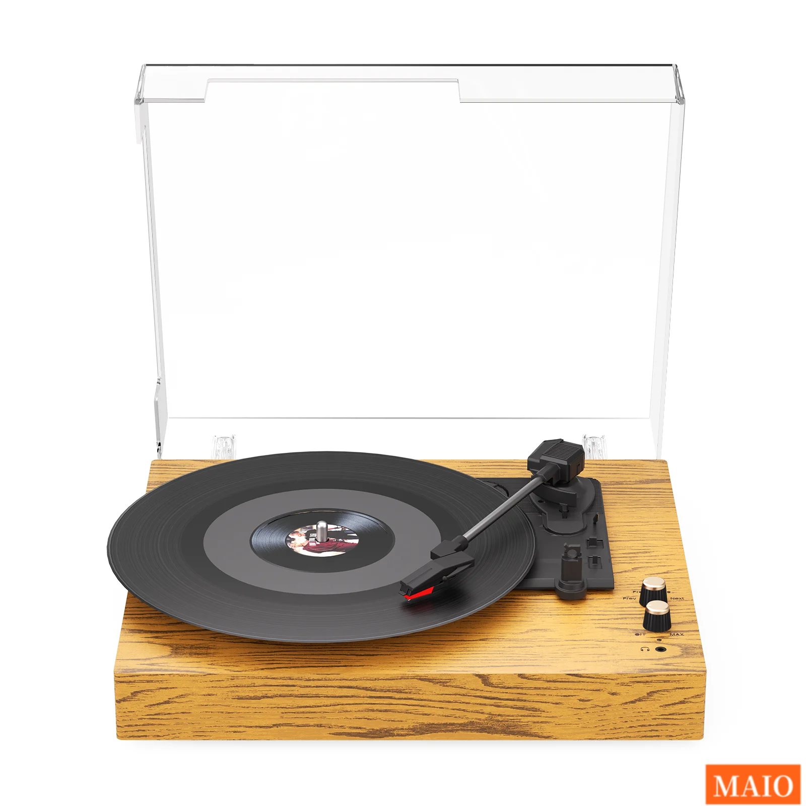 MAIO Record Player  Bluetooth Vintage Audio Turntables 3-Speed Speakers, Headphone Jack, AUX-in - Image 8