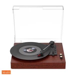 MAIO Record Player  Bluetooth Vintage Audio Turntables 3-Speed Speakers, Headphone Jack, AUX-in - Thumbnail Image 7