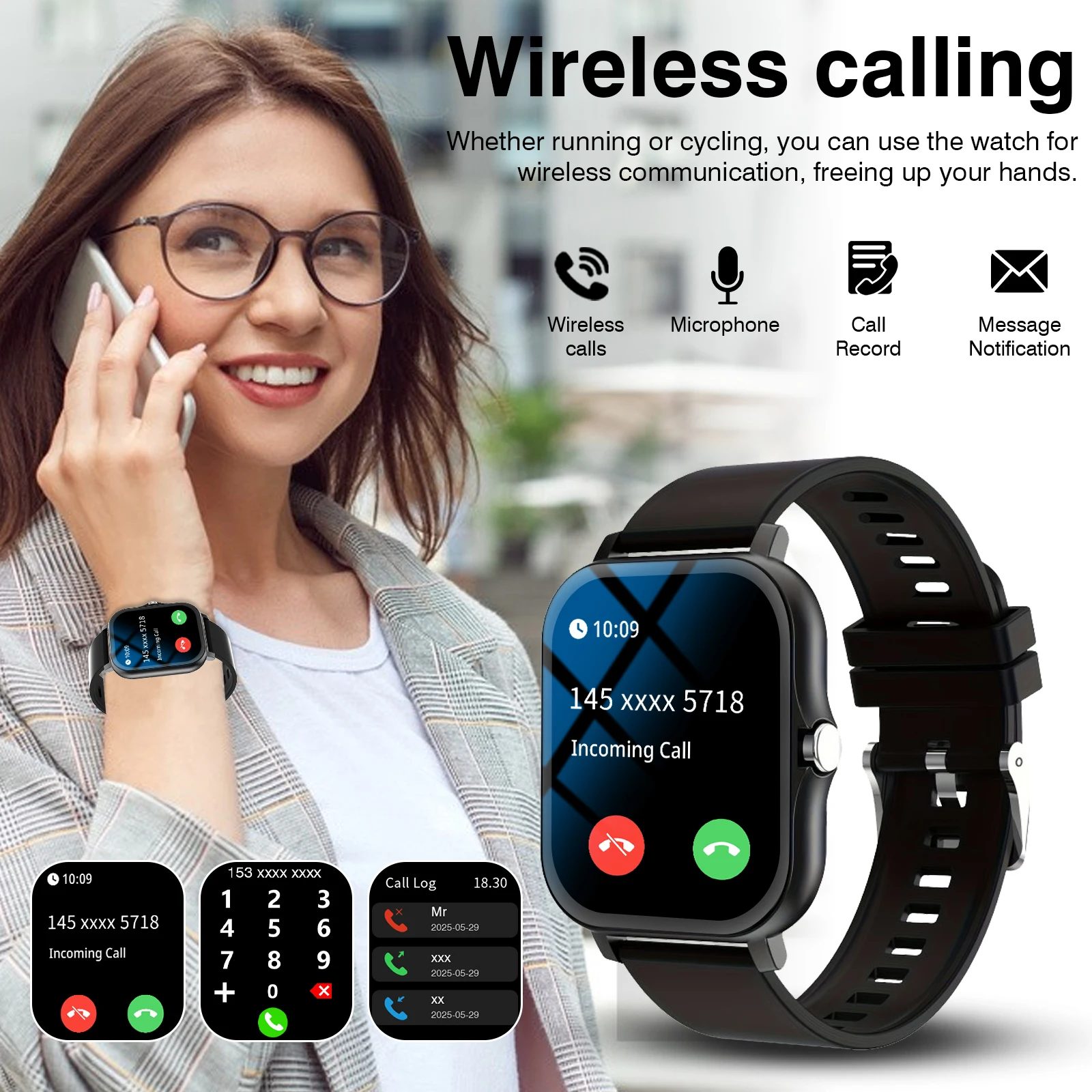 [Smart Watch, Men/Women, 1.83" Smart Watch, Supports Wireless Calls, Fitness Activity Tracker, Supports Multi Sports Modes - Image 4