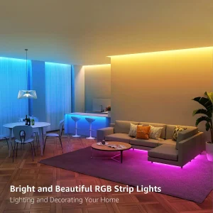 100FT LED Strips Light, Color-changing LED Strips,  24-key Remote /Intelligent Appl Control, RGB Music Sync Lighting - Thumbnail Image 6