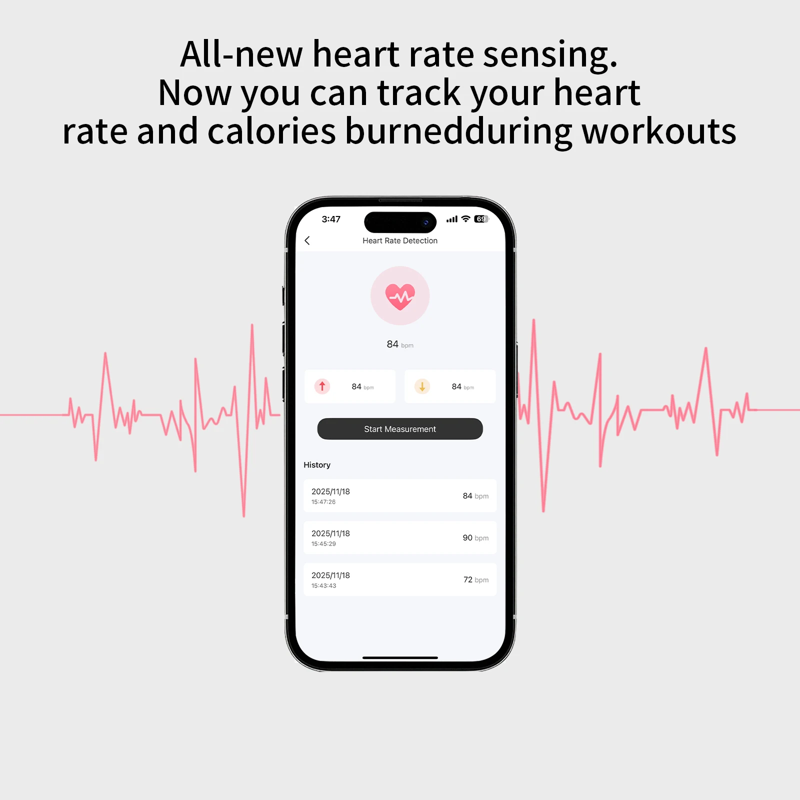 Bluetooth Wireless Earbuds Heart Rate Monitoring, Active Noise Cancellation Headphones, Waterproof , For IPhone IOS Smartphone, - Image 2