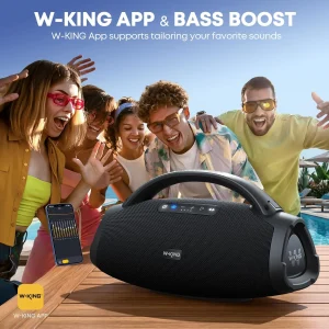 330W Peak Wireless Boom Box Large Bluetooth Speaker 7.5" Subwoofer/IPX7 Waterproof Party Massive Bass for Outdoors - Thumbnail Image 6