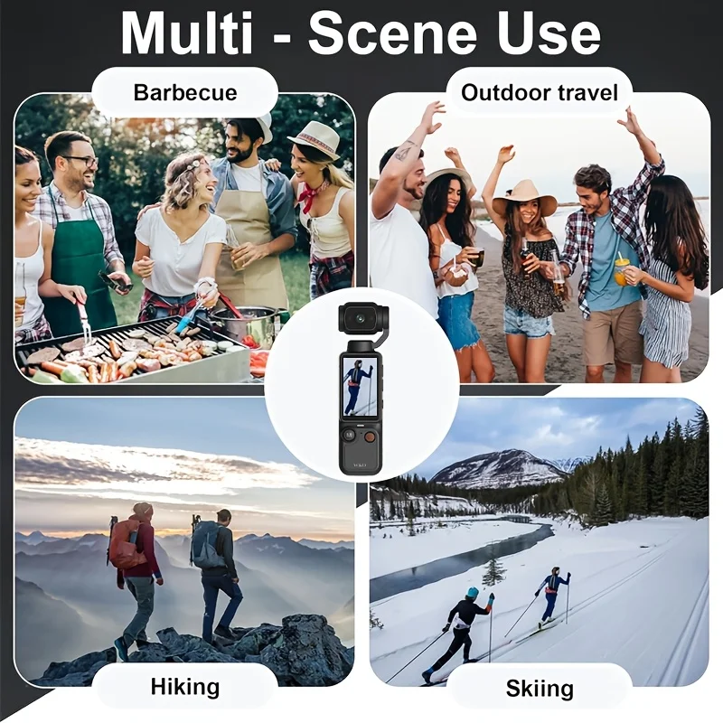 Ultra HD 4K Camcorder, 32GB Memory Card Tripod, Anti-Shock Stabilization, 180° Flip Screen, Auto Focus ,Rechargeable - Image 5