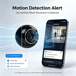 Mini WiFi Monitoring Camera 4K High Definition Infrared Night Vision, Motion Detection Two-Way Audio, 24/7 Recording - Thumbnail Image 5