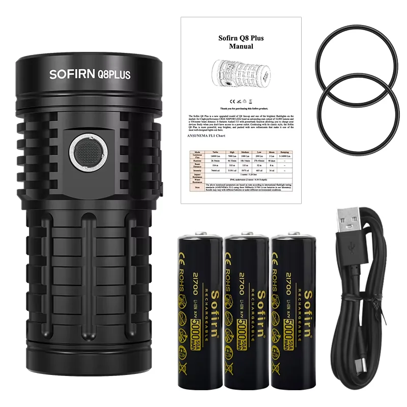 Super Powerful LED Flashlight 16000lm USB C Rechargeable 21700 Anduril 2.0 Torch XHP50B Reverse Charging - Image 7